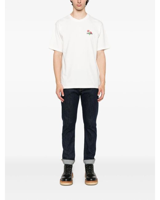 KENZO White Gots Archive Bouquet Embroidered Classic Tsh