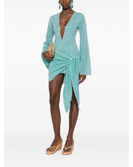 Oseree Blue Lumiere Pareo Dress