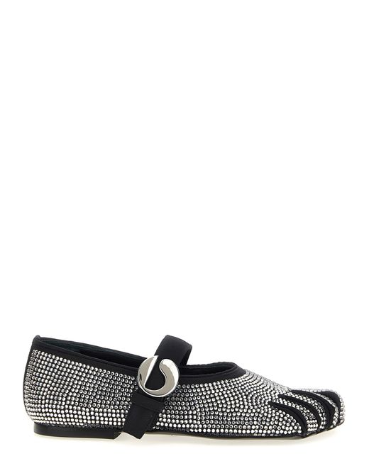 Coperni White 'Five Toe' Ballet Flats