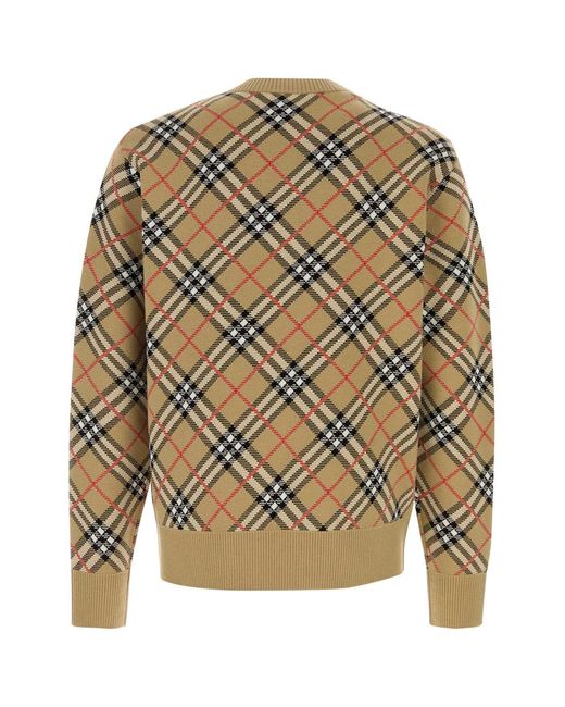 Burberry Natural Crew Neck Sweater for men
