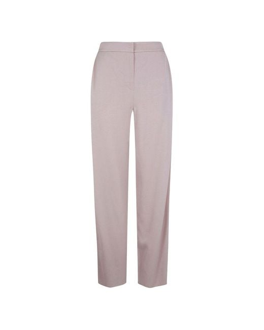 Emporio Armani Pink Straight-Leg Trousers