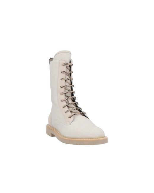 Brunello Cucinelli Natural Ankle Boots