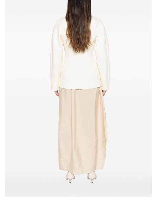Jacquemus White La Veste Chale Wool Blend Jacket