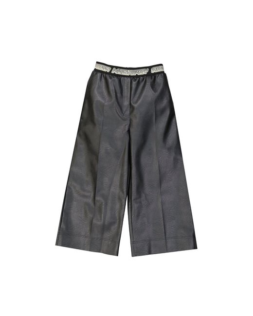 Pantalones de efecto de cuero recortado de Stella McCartney de color Gray