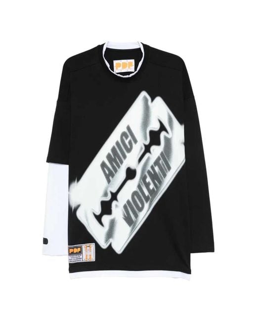 PDF Black Graphic Print Sweatshirt