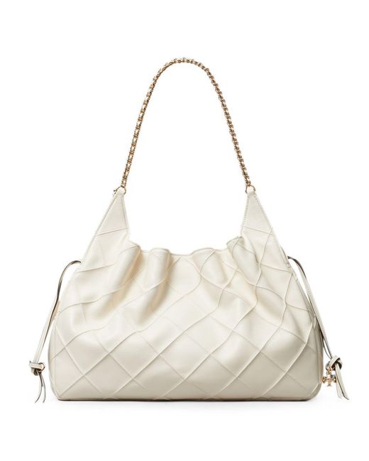 Tory Burch Natural Fleming große Ledertasche