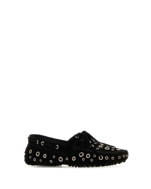 GIMAGUAS Black Car Shoes Eyelets