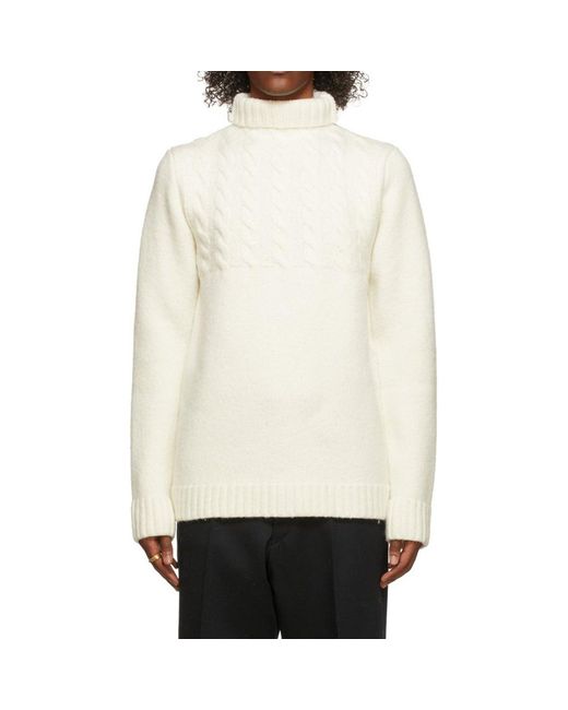 Maison Margiela White Wool Sweater for men
