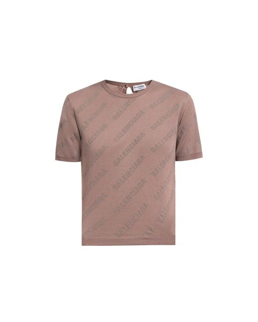 Balenciaga Brown Knitted Top