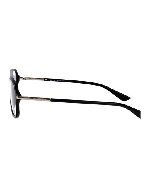 McQueen Black Aviator Optical Am0555 O 001