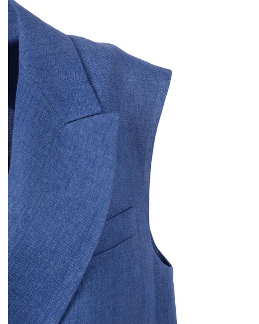 Max Mara Blue Giacca Smanicata Aia