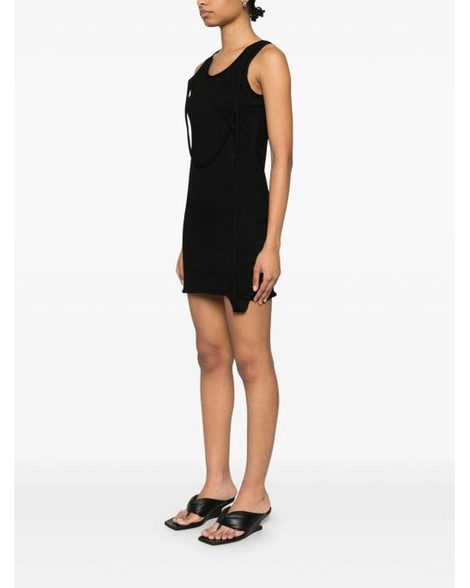 Helmut Lang Black Minikleid Mit Riemen
