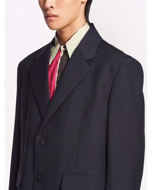 Prada Wollen Blazer in het Blue voor heren