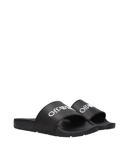 Off-White c/o Virgil Abloh Black Industrial Belt Logo Slide Sandal