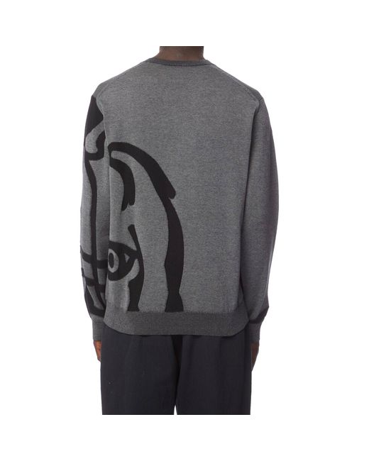 KENZO Gray Abstract Tiger-print Sweatshirt for men