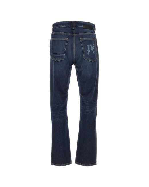 Palm Angels Blue Jeans for men
