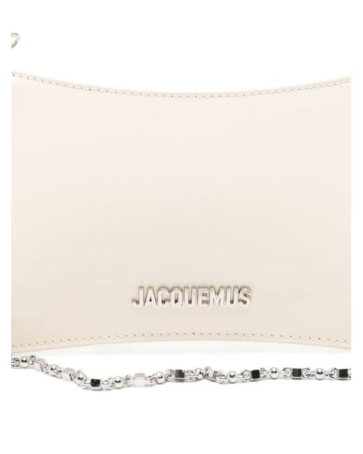 Jacquemus White Le Petit Bisou Chaine Leather Shoulder Bag