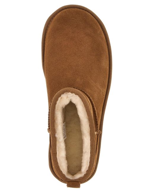 Ugg Brown 'Classic Ultra Mini Platform' Knöchelstiefel