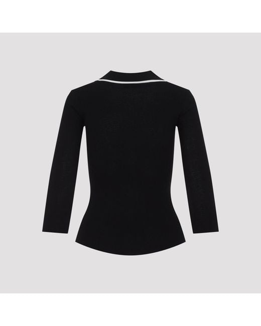 Elisabetta Franchi Brown Wool Knit Polo Neck Sweater