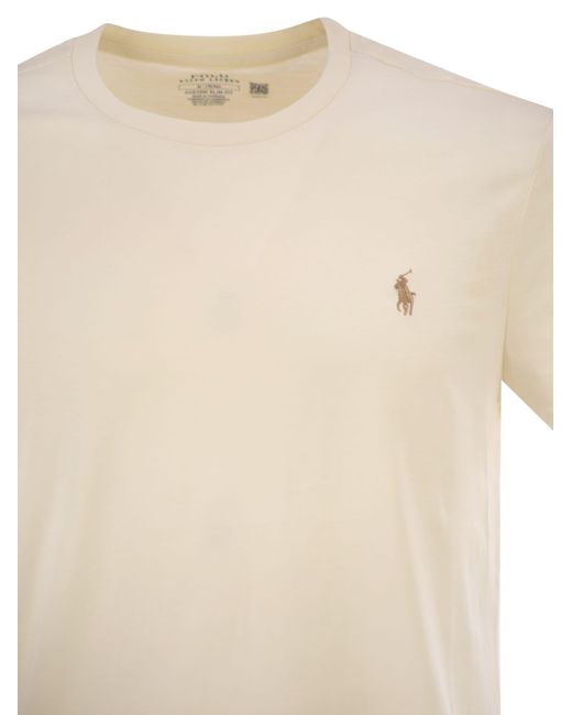 Polo Ralph Lauren White Slim Fit Jersey T Shirt