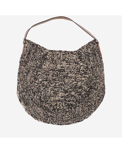 IBELIV Brown Meva Rafia Tea Bag