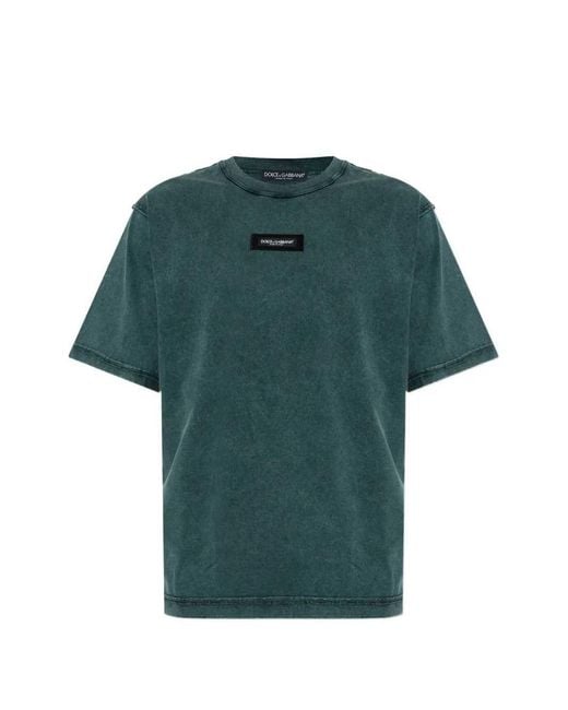 Dolce & Gabbana Green Short Sleeved T Shirt