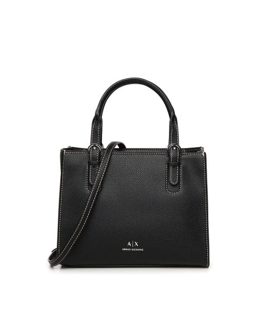 Doble mango negro Bolsa negra ARMANI EXCHANGE de color Black