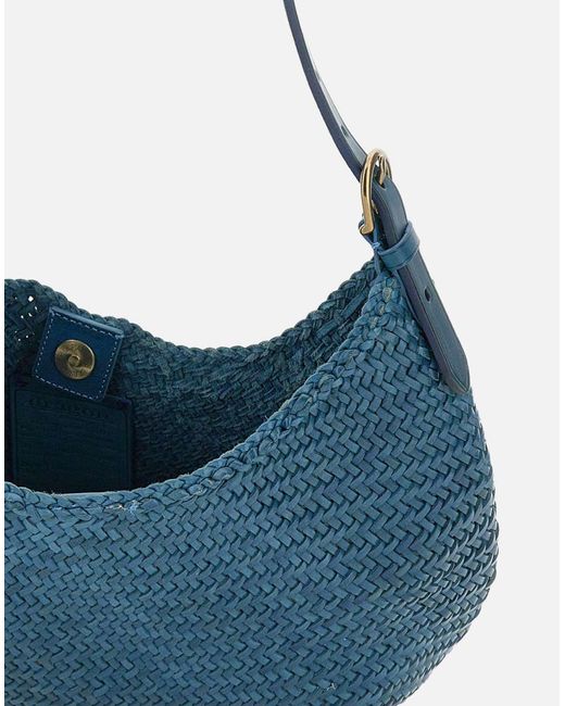 Dragon Diffusion Blue Mezza Luna Octanium Shoulder Bag