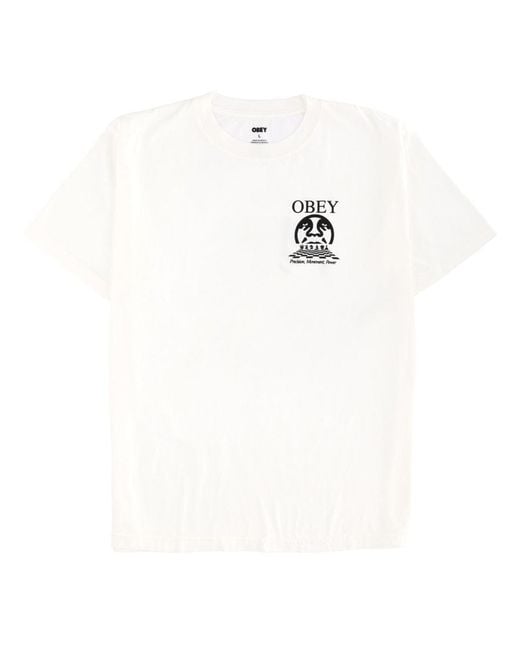 Obey White T-Shirt "Precision" for men