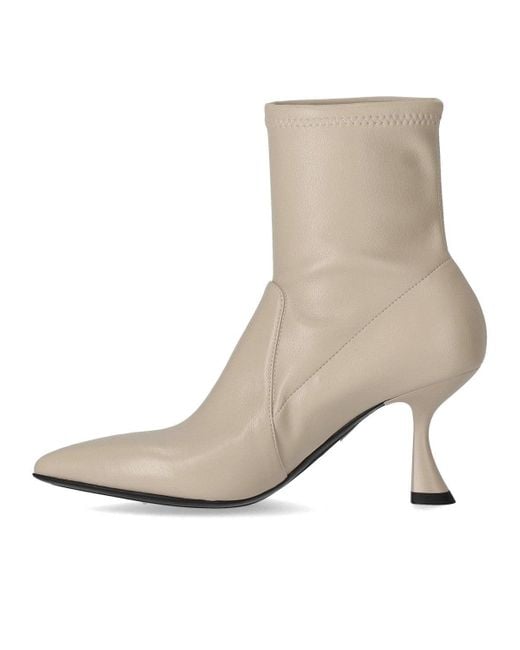 Sergio Levantesi White Junny Cream Heeled Ankle Boot