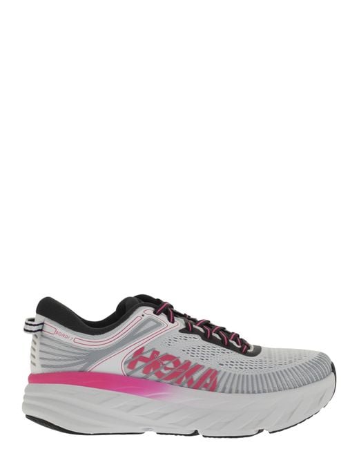 Hoka One One Purple Bondi 7 Running Trainers