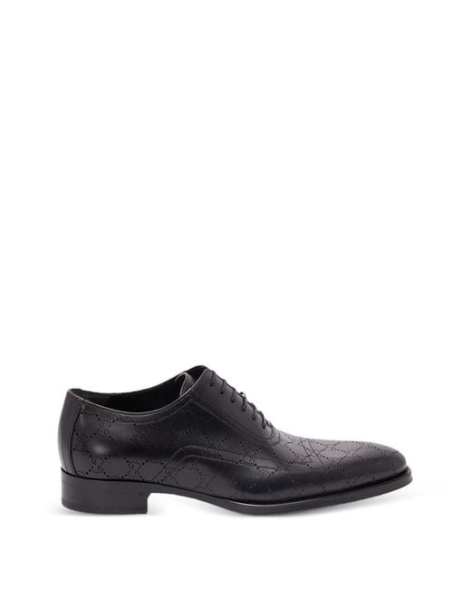 Gucci White Leather Derby Shoes