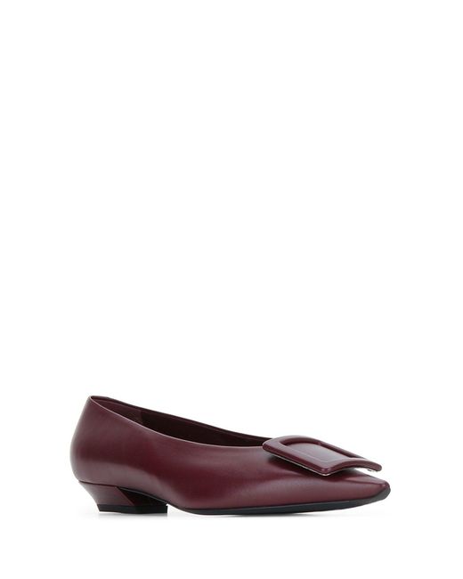 Roger Vivier Purple Pointy Covered B Ballerina