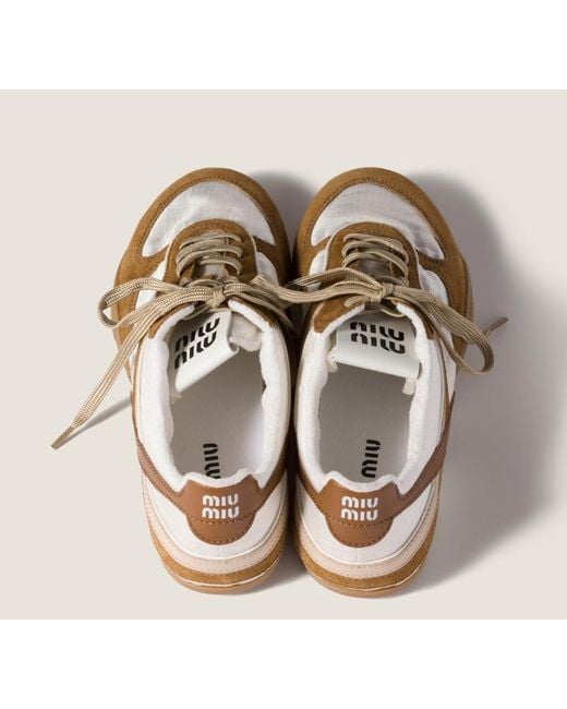Miu Miu Metallic Allacciate Nylon Tech
