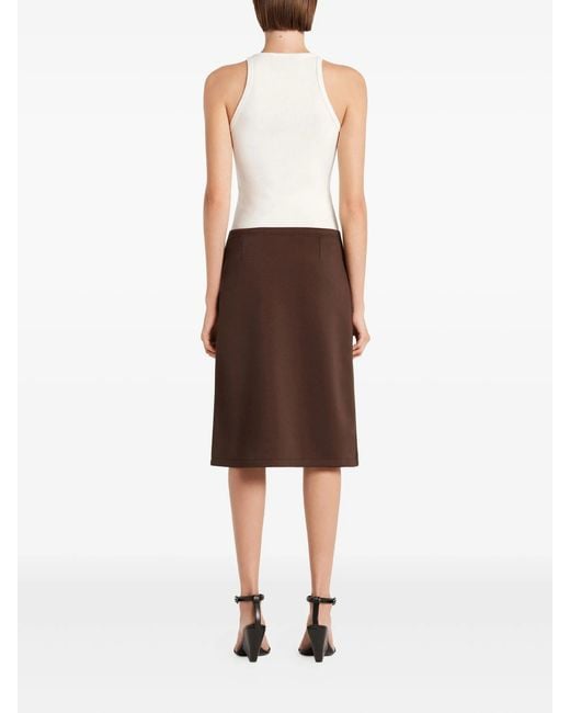 Courreges Black Interlock Tracksuit Skirt