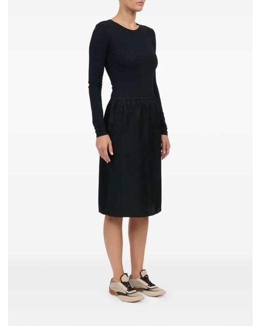 MM6 by Maison Margiela Black Midi Skirt