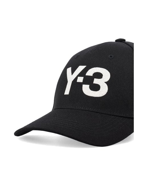 Y-3 Blue Cotton Logo Cap
