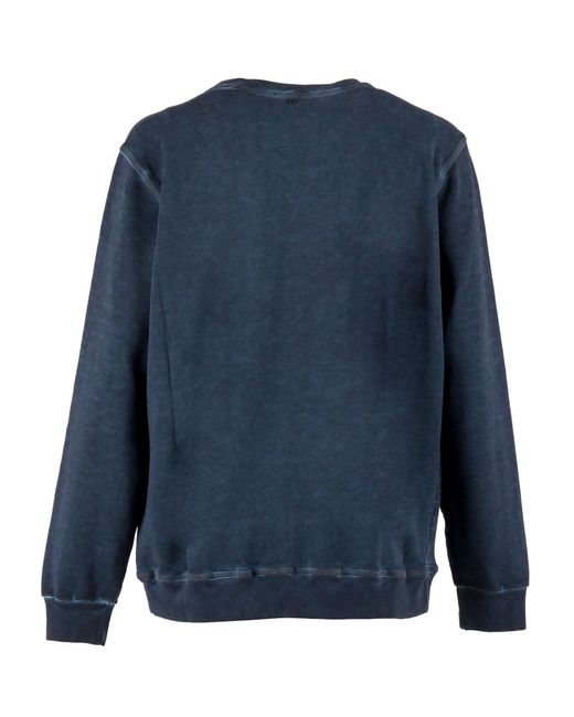 Dondup Blue Relaxed Fit Vintage Sweatshirt