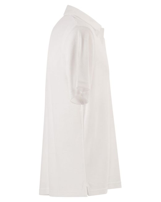 Mc2 Saint Barth White Cotton Terry Polo Shirt for men