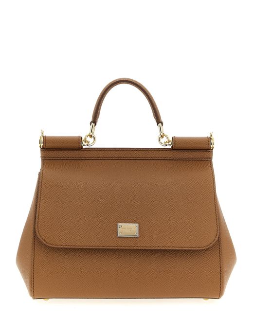 Dolce & Gabbana Brown Große Karamell Sicily Handtasche