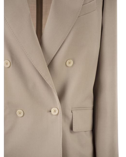 Max Mara Natural Mxmmitico Double Breasted Blazer