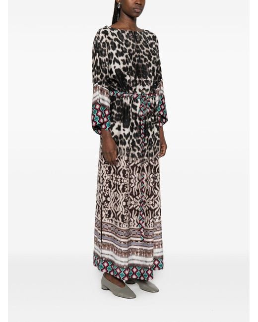 Pierre Louis Mascia White Printed Silk Dress