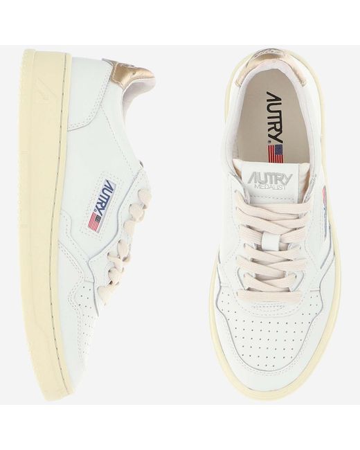 Autry White Medalist Low Sneakers