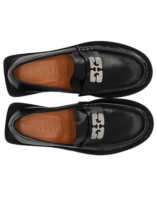 Halmanera Black Glaze Heeled Loafer