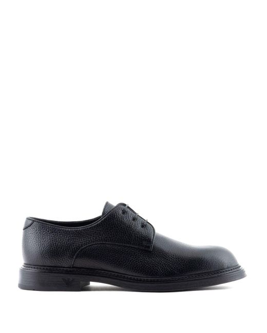 Eclat Jewels Black Leather Laced Shoes for men