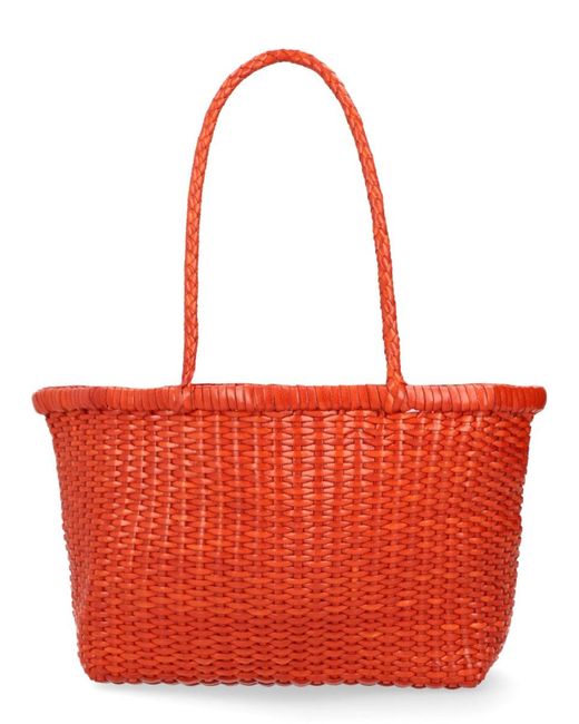 Dragon Diffusion Red Rosanna Woven Leather Bag