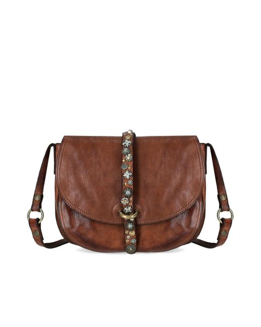 Campomaggi Brown Cefalù Cognac Crossbody Bag