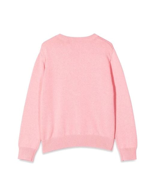 Lanvin Pink Pullover Con Logo for men