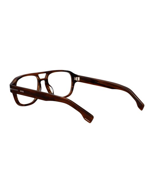 Boss Black Horn Acetate Glasses for men