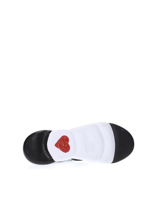 Love Moschino Black Sneakers Donna Tessuto Nero/Bianco